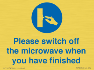 Please switch off the microwave when you have finished